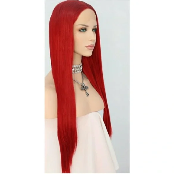 22” Red STRAIGHTLaceFront WIG NEW